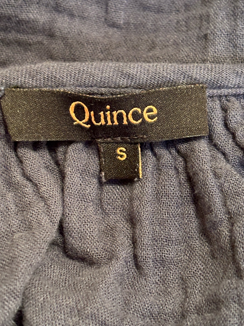 Like New Quince Indigo Organic Cotton Gauze Peasant Blouse Size S - Picture 4 of 8